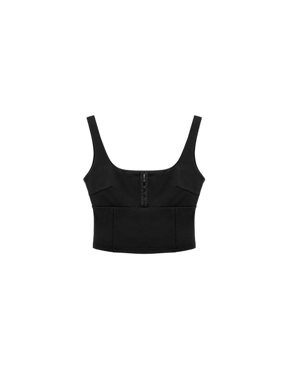Sculpting Corset Style Hook and Eye Crop Camisole Top