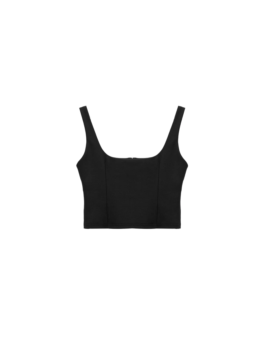 Sculpting Corset Style Hook and Eye Crop Camisole Top
