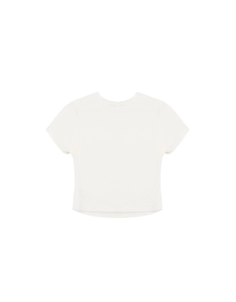Classic Round Neck Side Ruched Slim Fit Tee Classic Round Neck Side Ruched Slim Fit Tee