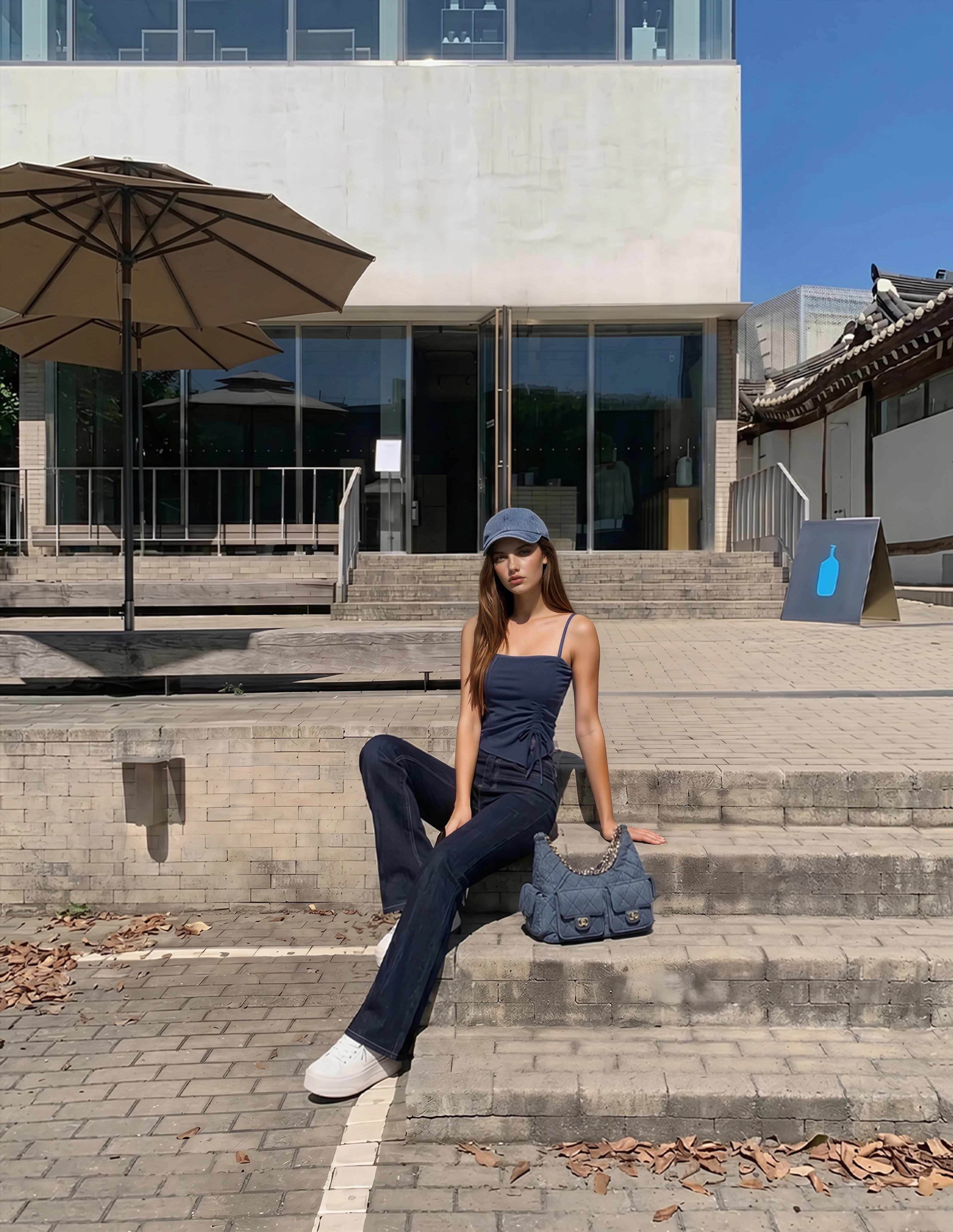 Asymmetrical Hem Side Drawstring Fine Ribbed Knit Padded Camisole Top Asymmetrical Hem Side Drawstring Fine Ribbed Knit Padded Camisole Top