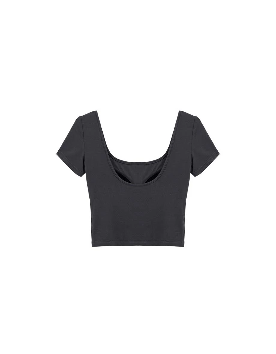 AiR零著感莫代爾方領短袖BRA TOP