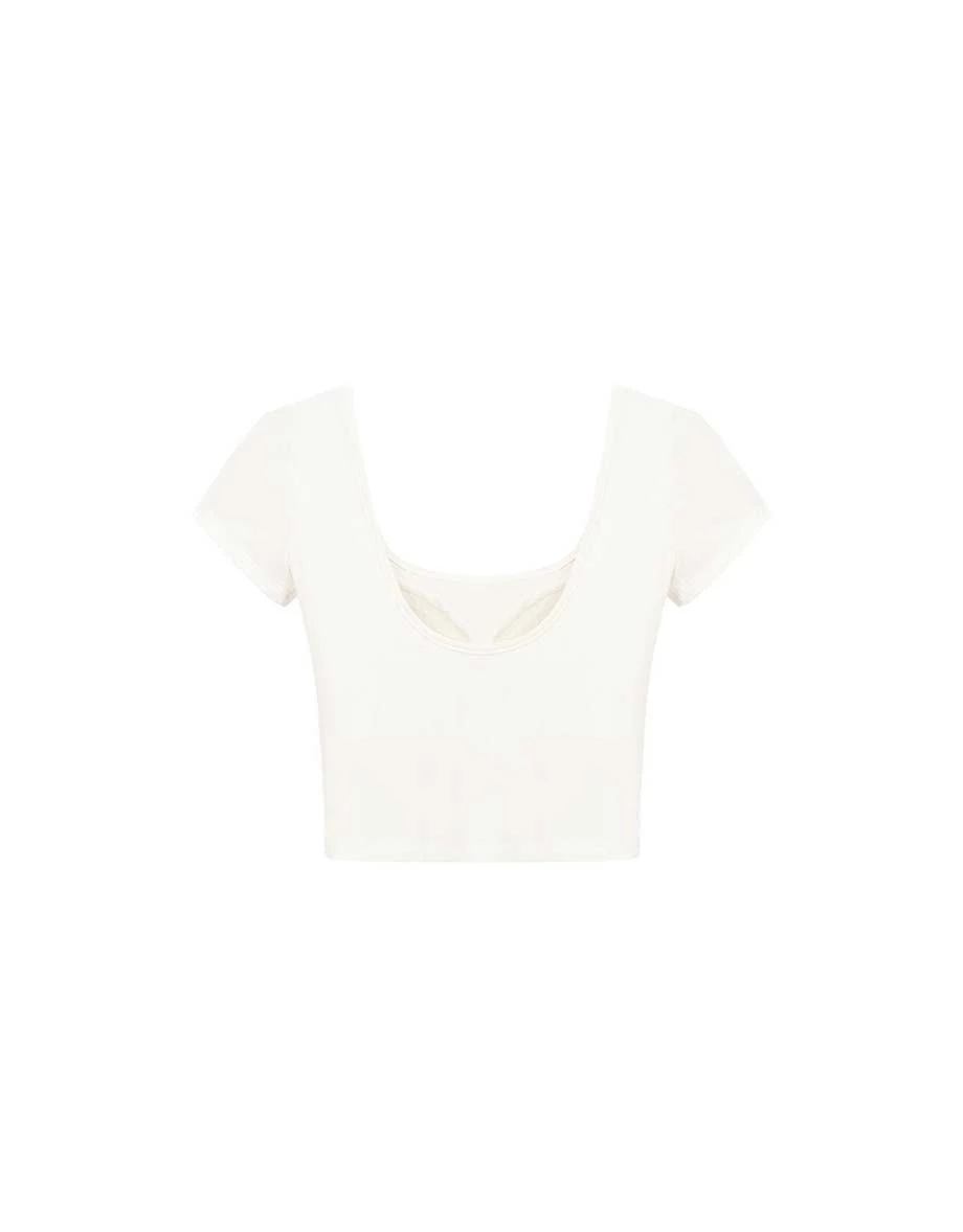AiR零著感莫代爾方領短袖BRA TOP