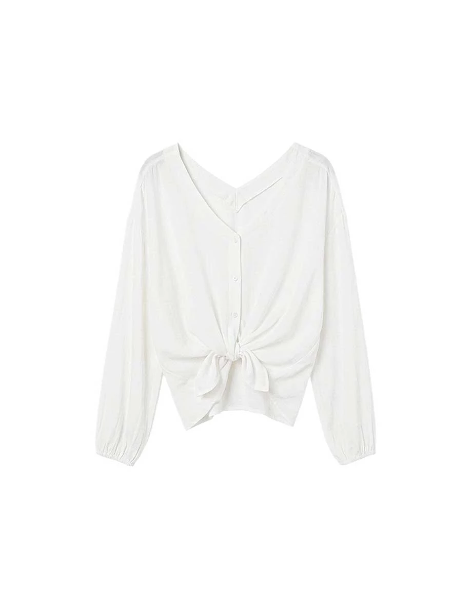 2 Way Tie Front Button Up Oversized Shirt Blouse 2 Way Tie Front Button Up Oversized Shirt Blouse