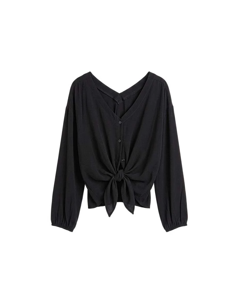 2 Way Tie Front Button Up Oversized Shirt Blouse 2 Way Tie Front Button Up Oversized Shirt Blouse
