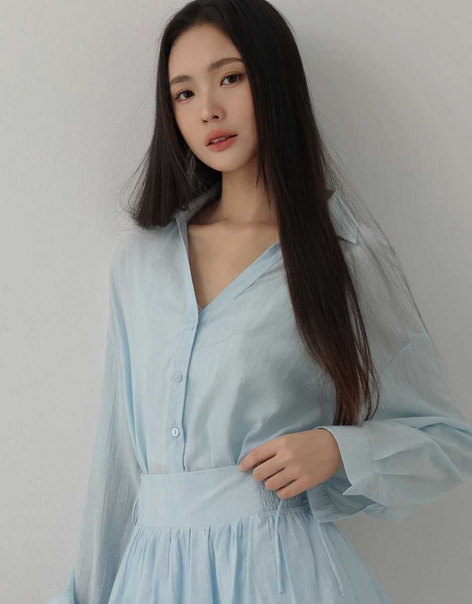V Neck Dropped Shoulder Textured Long Sleeve Shirt Blouse V Neck Dropped Shoulder Textured Long Sleeve Shirt Blouse