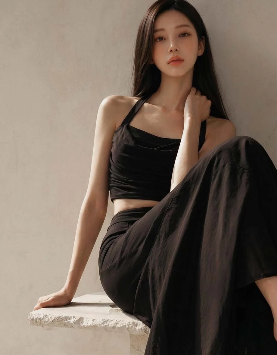Draped Halter Neck Cowl Neckline Ruched Mesh Padded BraTop