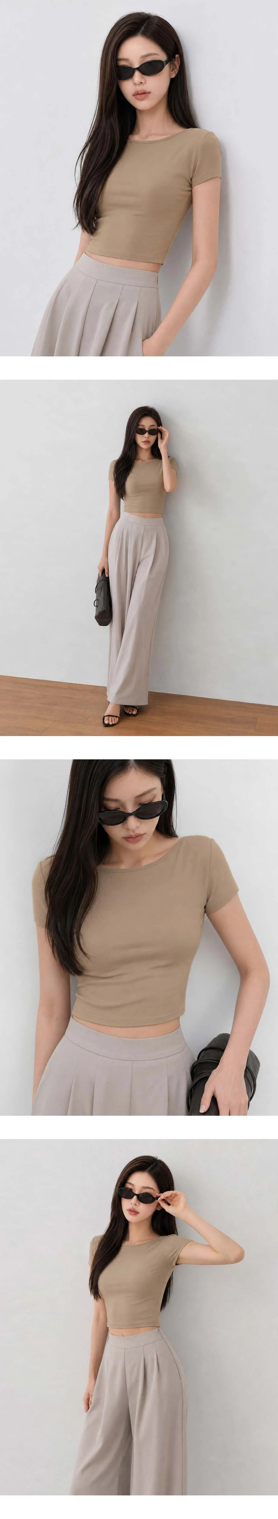 圓領短袖合身短版TEE 圓領短袖合身短版TEE