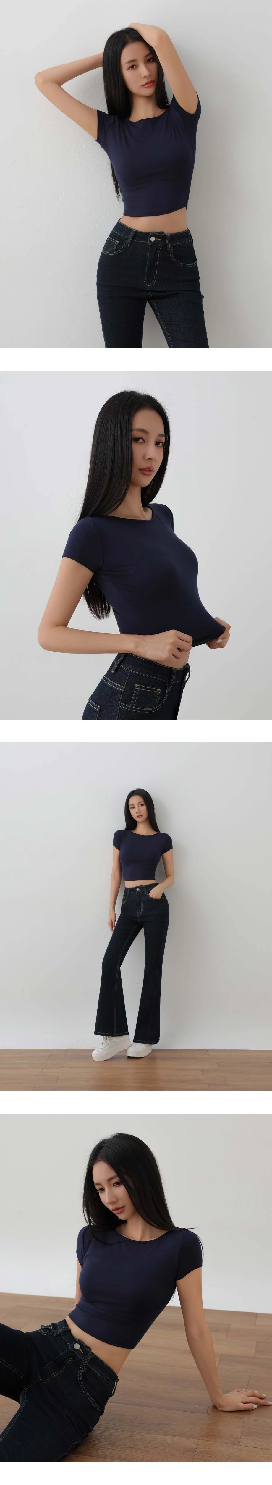 圓領短袖合身短版TEE 圓領短袖合身短版TEE