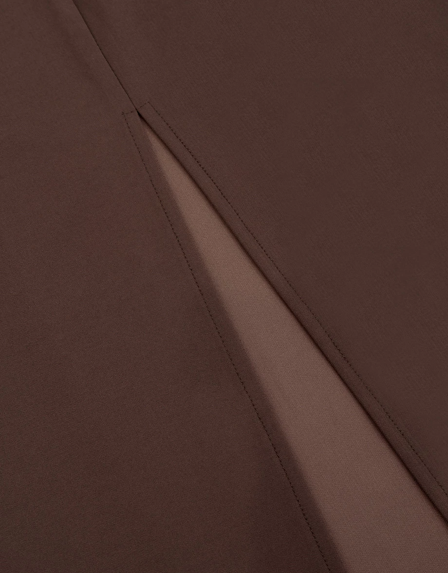 【奇蹟黑繃帶輕塑】高腰車褶線前修身直筒長裙