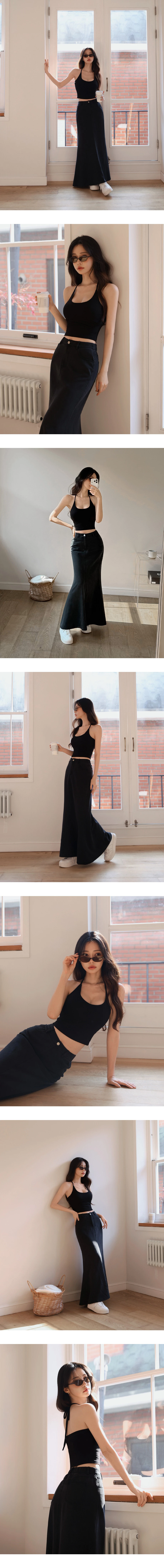 【2.0 SKIN 親膚天絲丹寧】休閒魚尾長裙