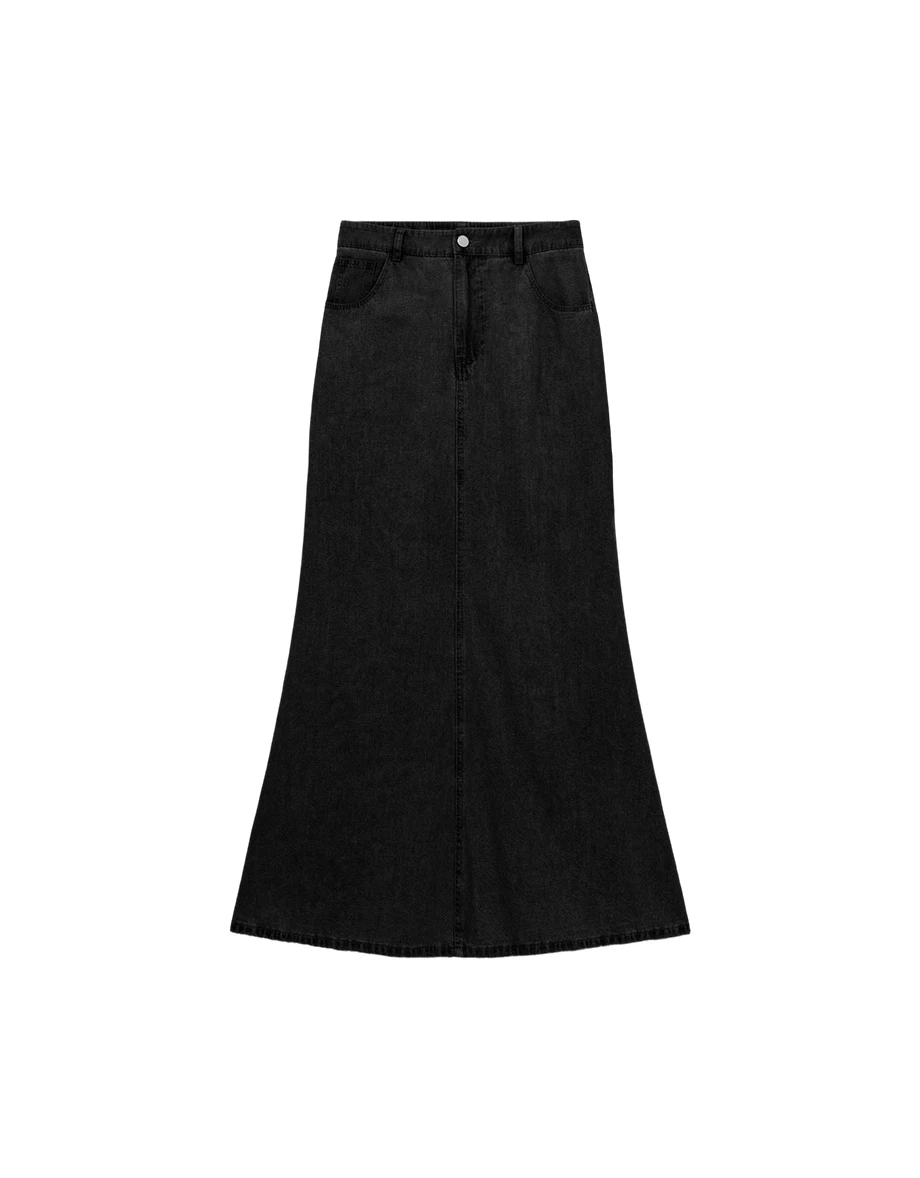 【2.0 SKIN 親膚天絲丹寧】休閒魚尾長裙