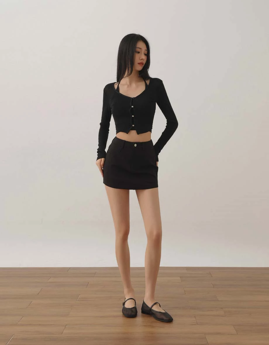 【女團長腿】中腰收腹短裙 【女團長腿】中腰收腹短裙