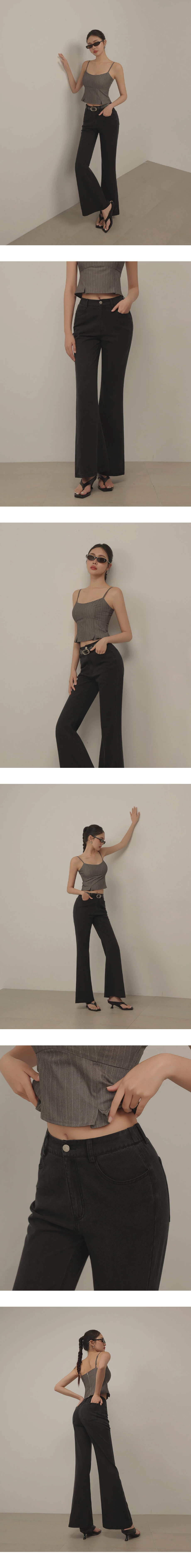 【2.0 SKIN 親膚天絲丹寧】中腰休閒小喇叭長褲