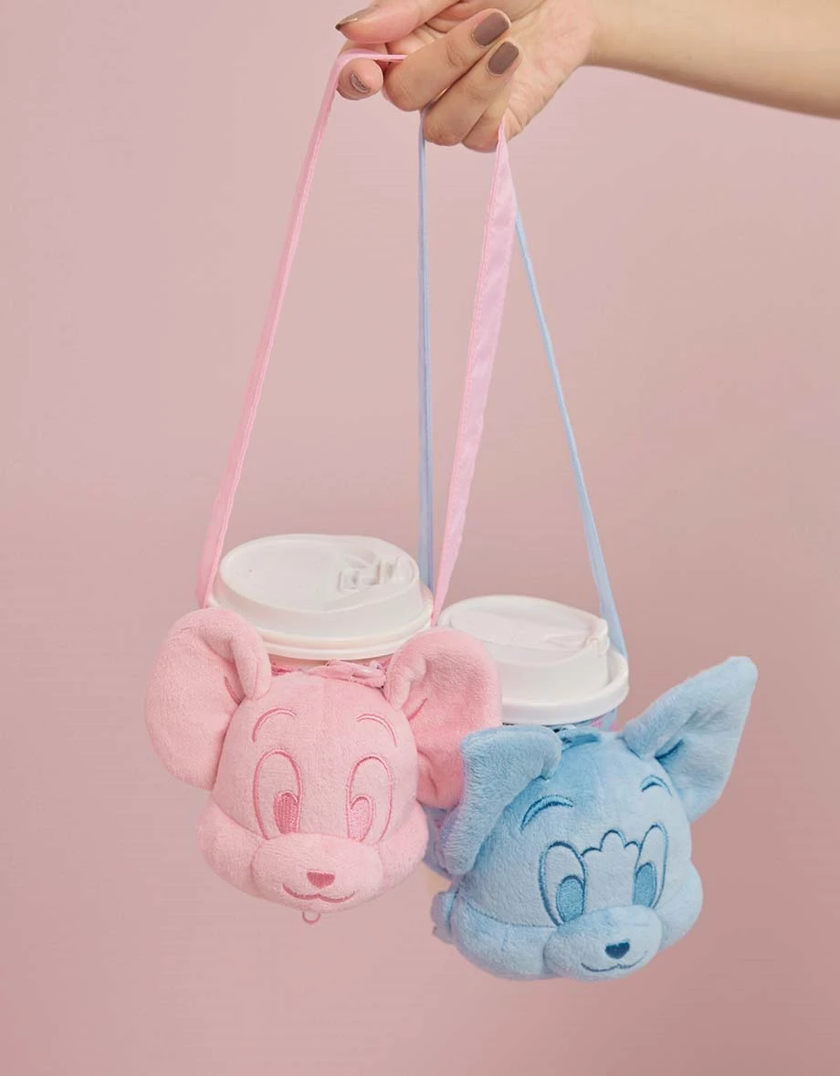 【湯姆貓與傑利鼠】 絨毛大頭造型飲料杯套
