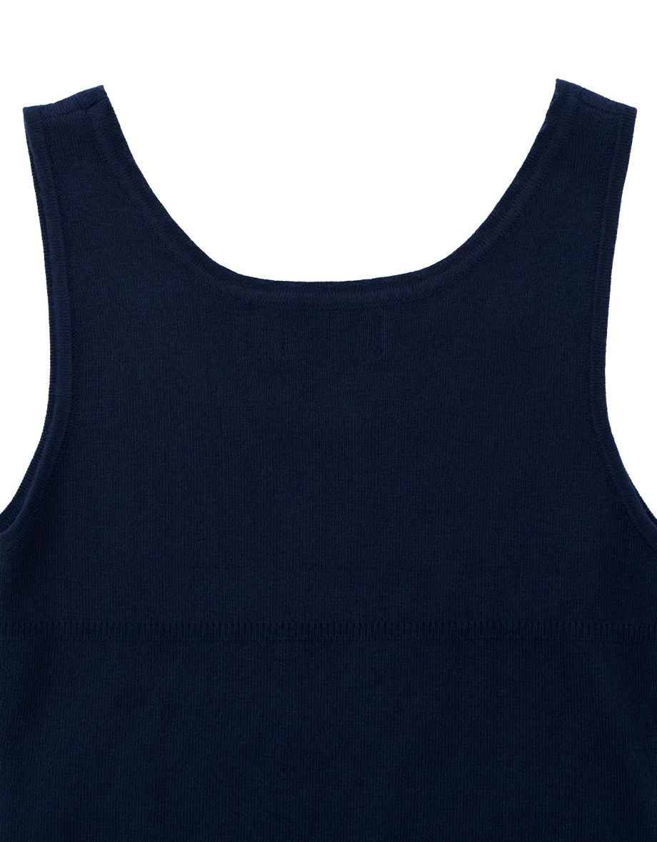 Wide Strap Scalloped Trim Ribbed Knit Tank Top Wide Strap Scalloped Trim Ribbed Knit Tank Top