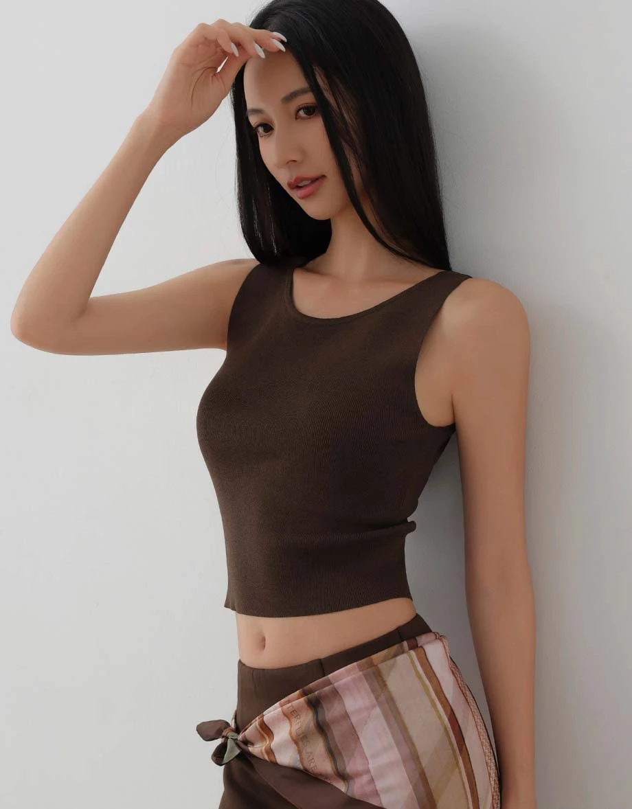 圓領針織坦克背心 圓領針織坦克背心