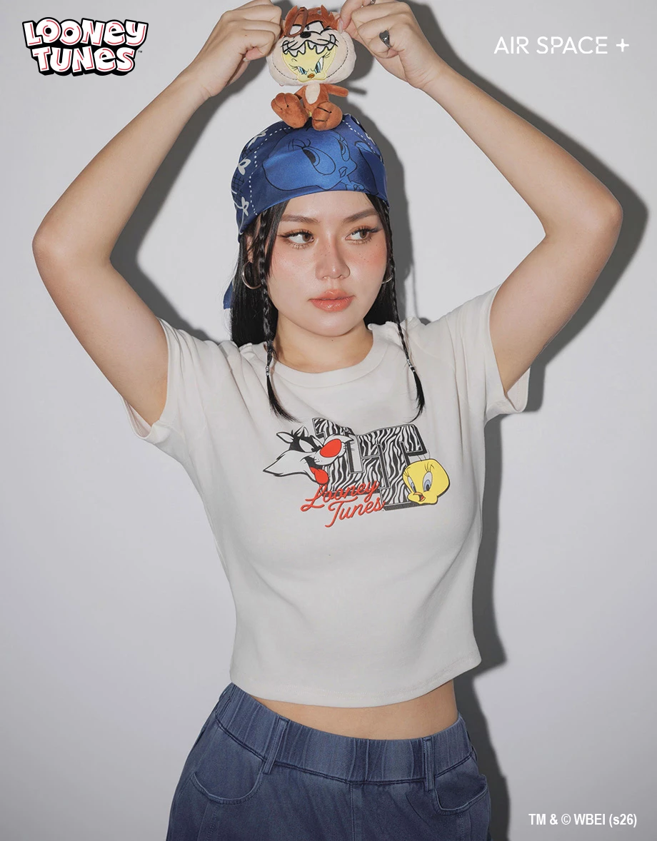 【樂一通】 動物斑紋元素印花圓領短袖短版合身TEE