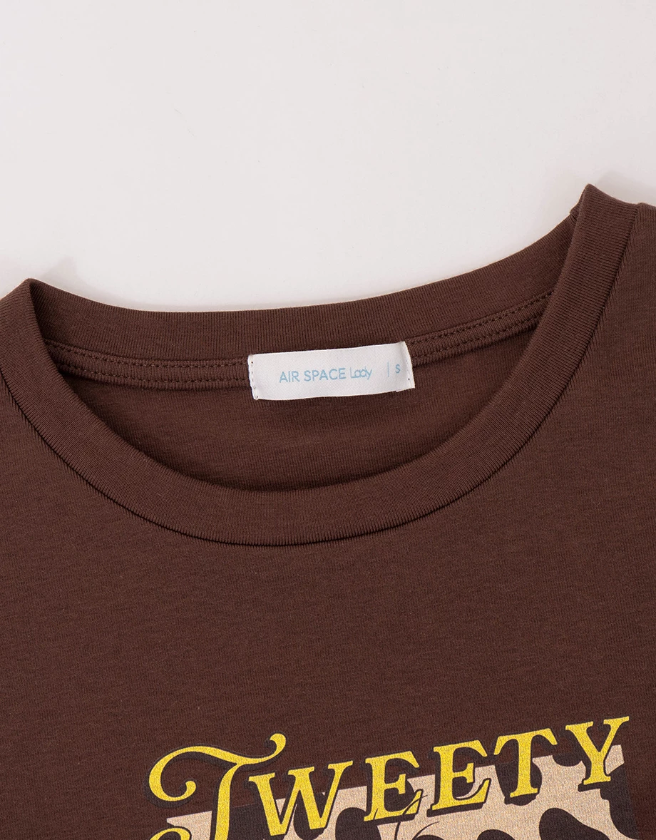 【樂一通】 動物斑紋元素印花圓領短袖短版合身TEE 【樂一通】 動物斑紋元素印花圓領短袖短版合身TEE