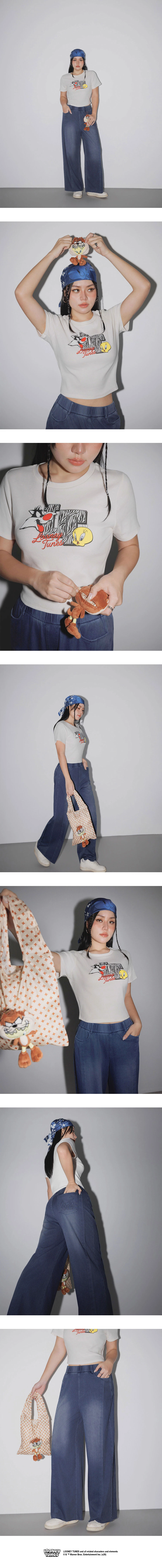 【樂一通】 動物斑紋元素印花圓領短袖短版合身TEE 【樂一通】 動物斑紋元素印花圓領短袖短版合身TEE