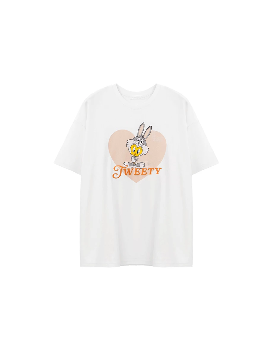 【樂一通】 印花刺繡字母短袖寬版TEE 【樂一通】 印花刺繡字母短袖寬版TEE