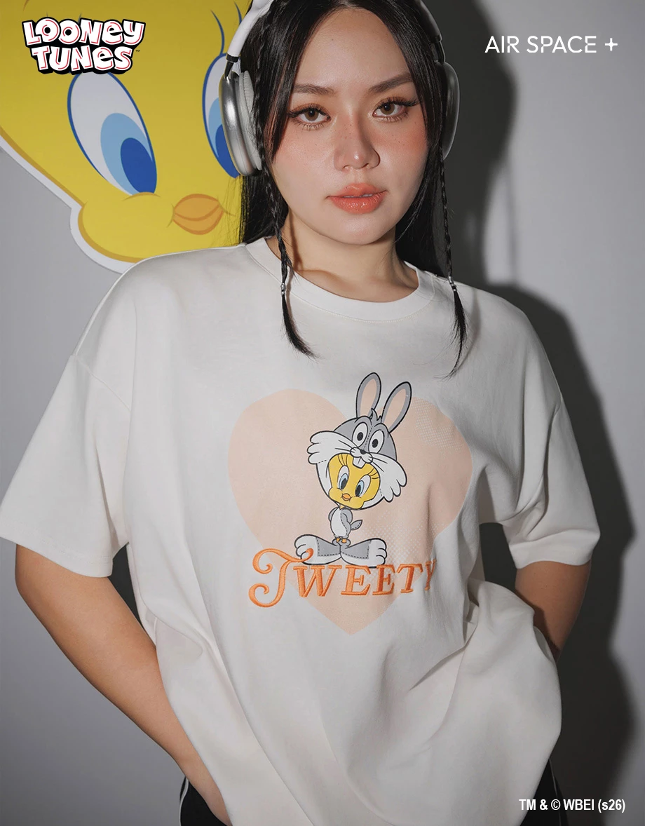 【樂一通】 印花刺繡字母短袖寬版TEE