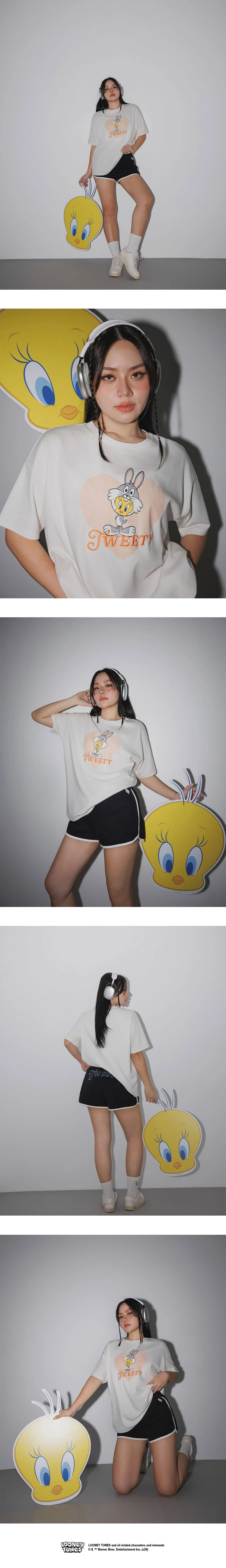 【樂一通】 印花刺繡字母短袖寬版TEE 【樂一通】 印花刺繡字母短袖寬版TEE