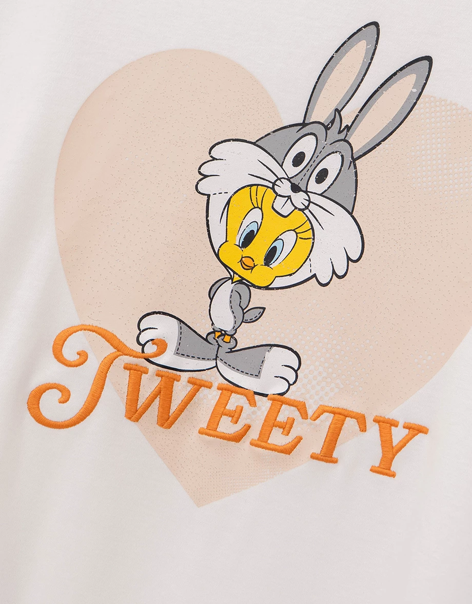 【樂一通】 印花刺繡字母短袖寬版TEE 【樂一通】 印花刺繡字母短袖寬版TEE