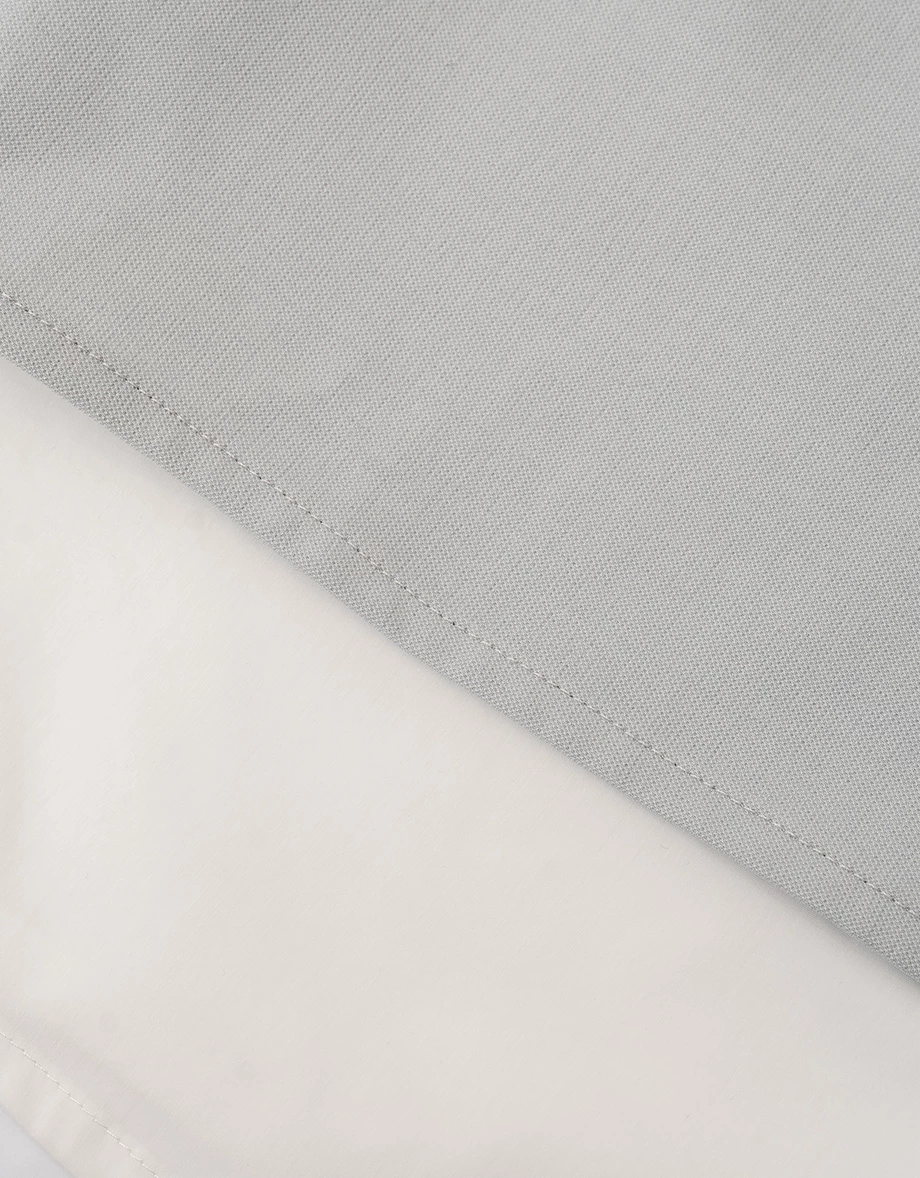 假兩件桃心領細肩帶背心澎袖純棉襯衫