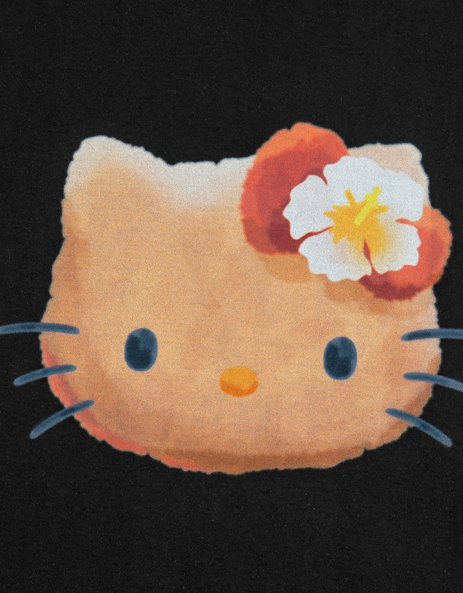【三麗鷗聯名】烤焦版KITTY扶桑花印花短袖寬版TEE