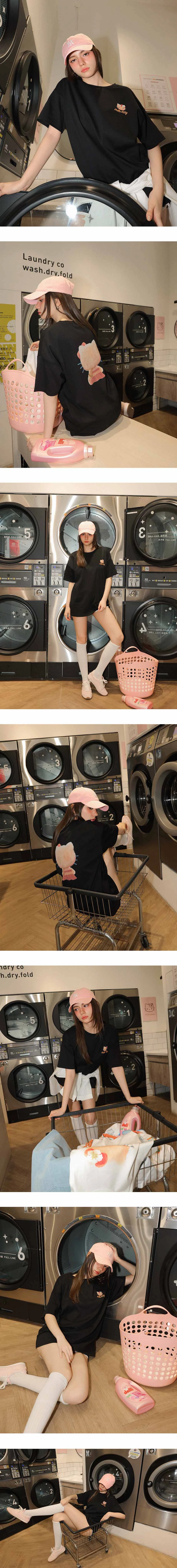 【三麗鷗聯名】烤焦版KITTY前後印花短袖寬版TEE