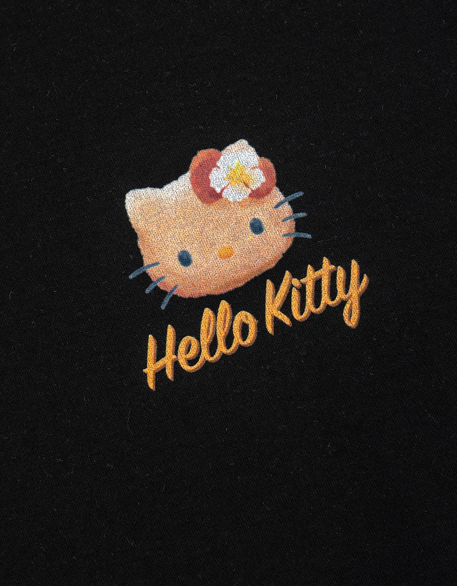 【三麗鷗聯名】烤焦版KITTY前後印花短袖寬版TEE