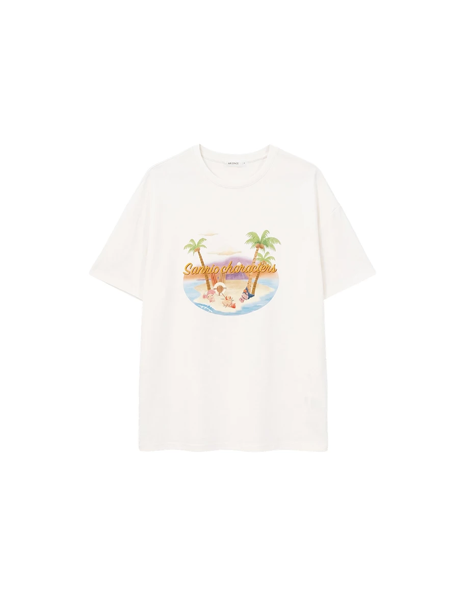 【三麗鷗聯名】椰島日光浴短袖寬版TEE