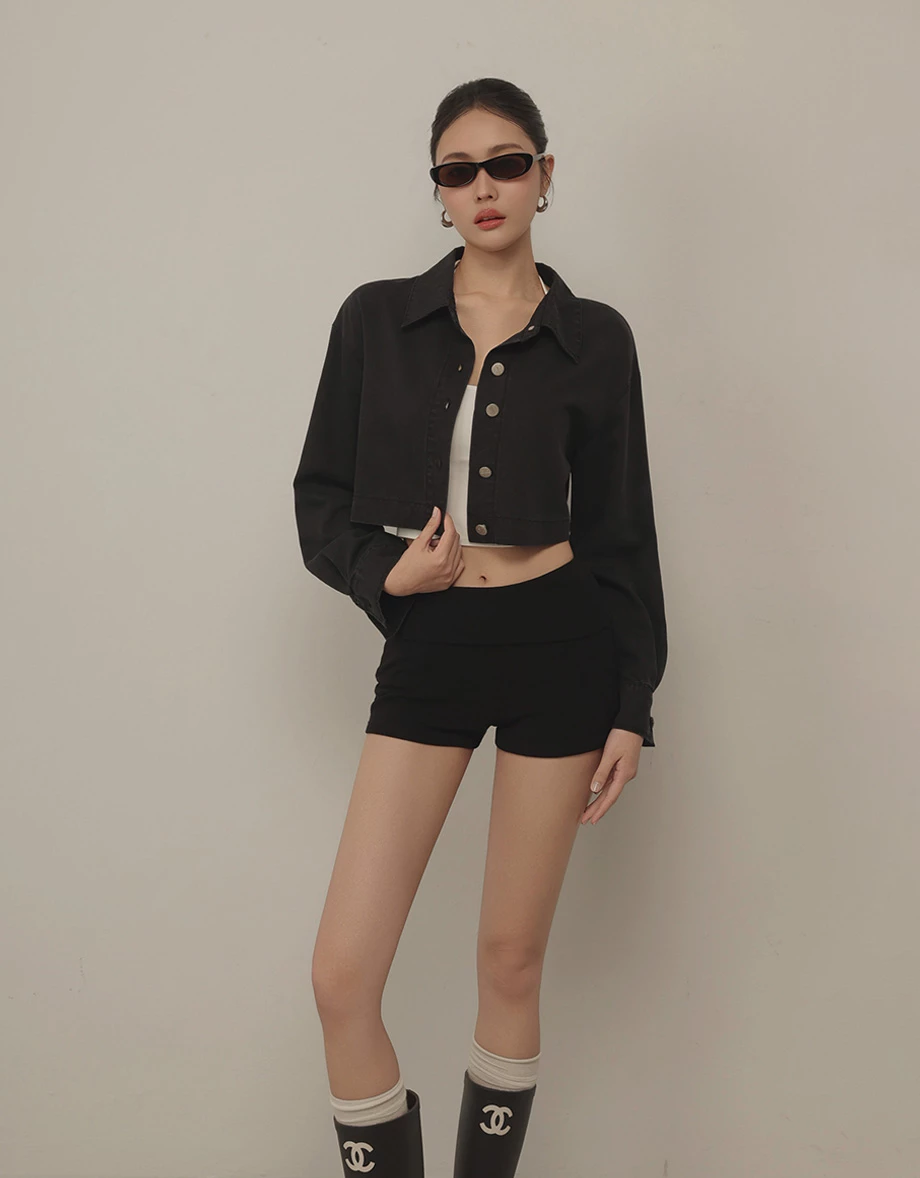 【2.0 SKIN 親膚天絲丹寧】長袖短版襯衫