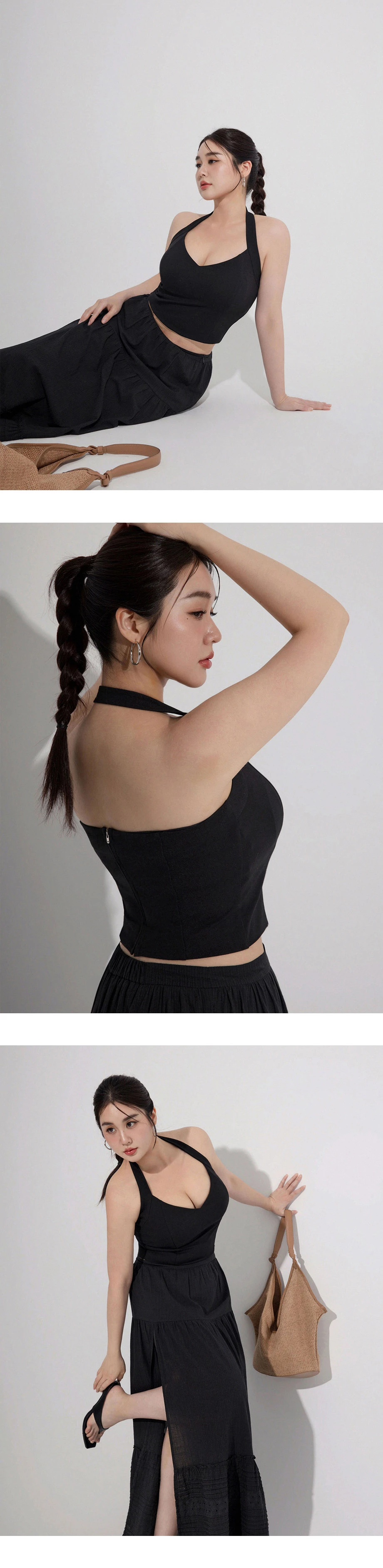 【女團馬甲】V領繞頸收腰BRA TOP