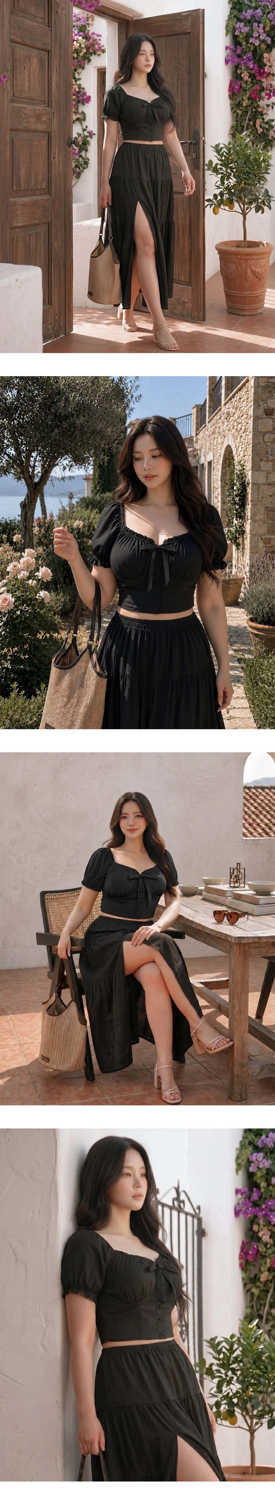Smocked Back Ruffle Puff Sleeve Corset Style Padded Bra Top Smocked Back Ruffle Puff Sleeve Corset Style Padded Bra Top