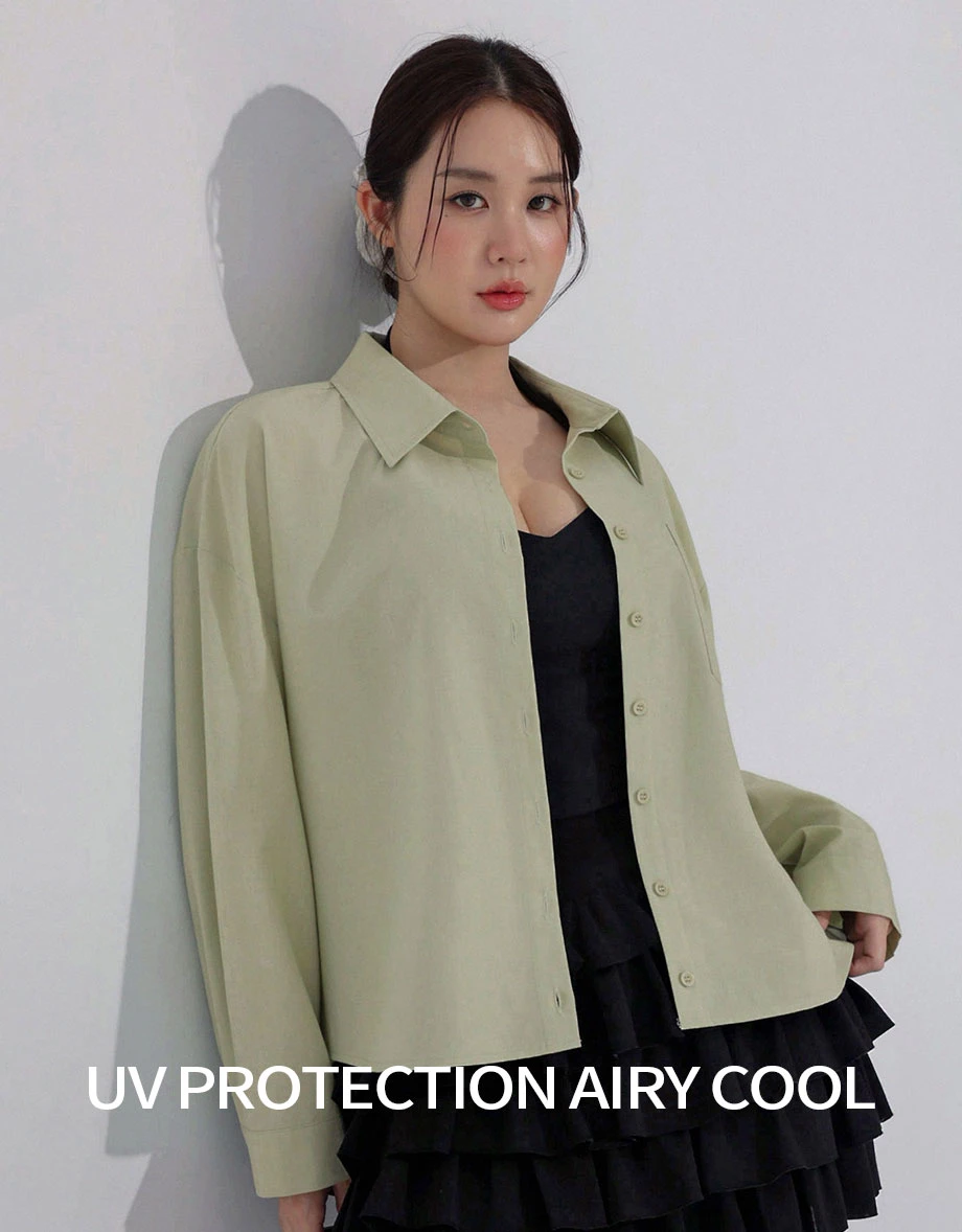UV Protection Cooling Fabric Oversized Long Sleeve Button Shirt Blouse with Pocket UV Protection Cooling Fabric Oversized Long Sleeve Button Shirt Blouse with Pocket