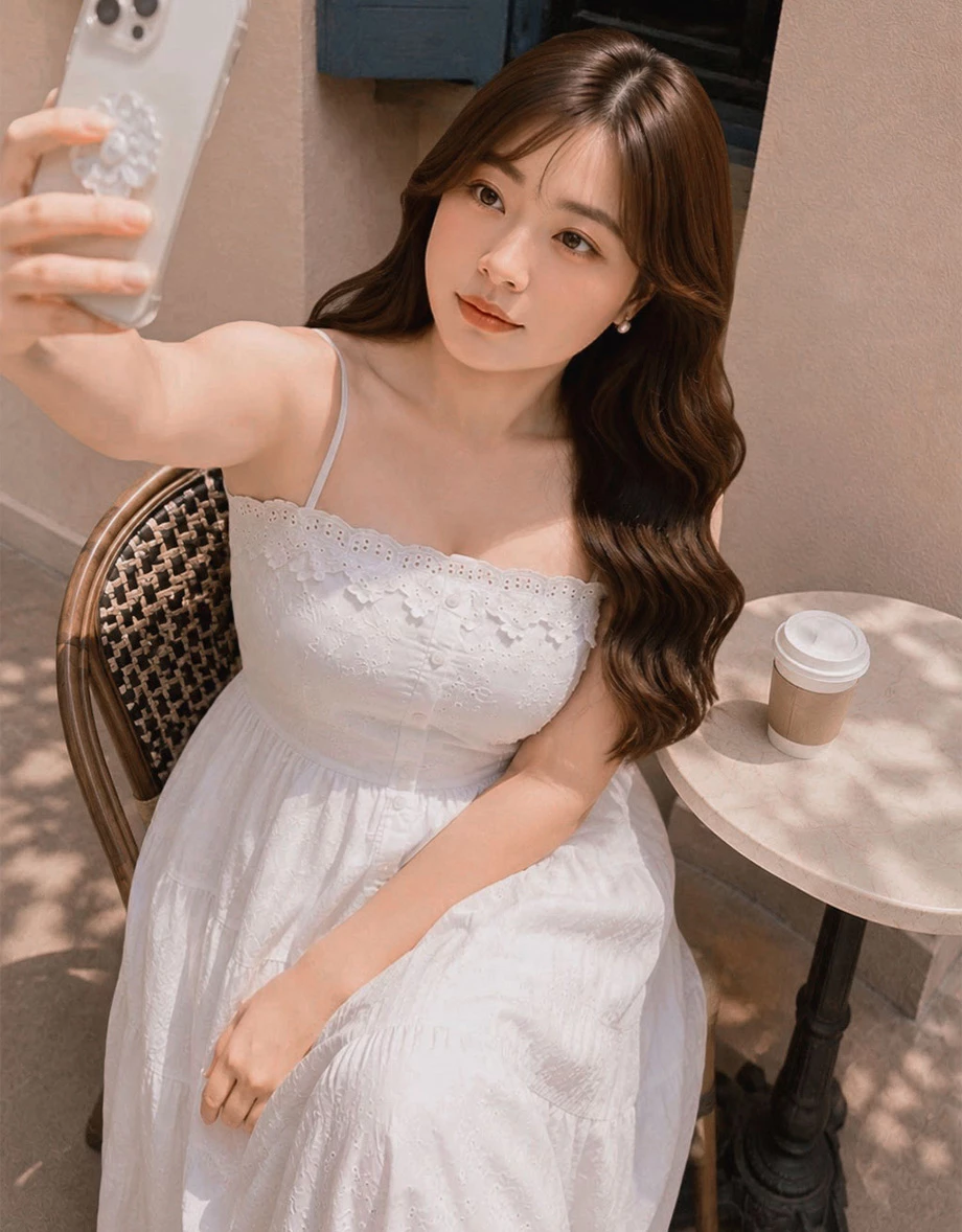 Multi Way Embroidered Eyelet Padded Tiered Maxi Dress