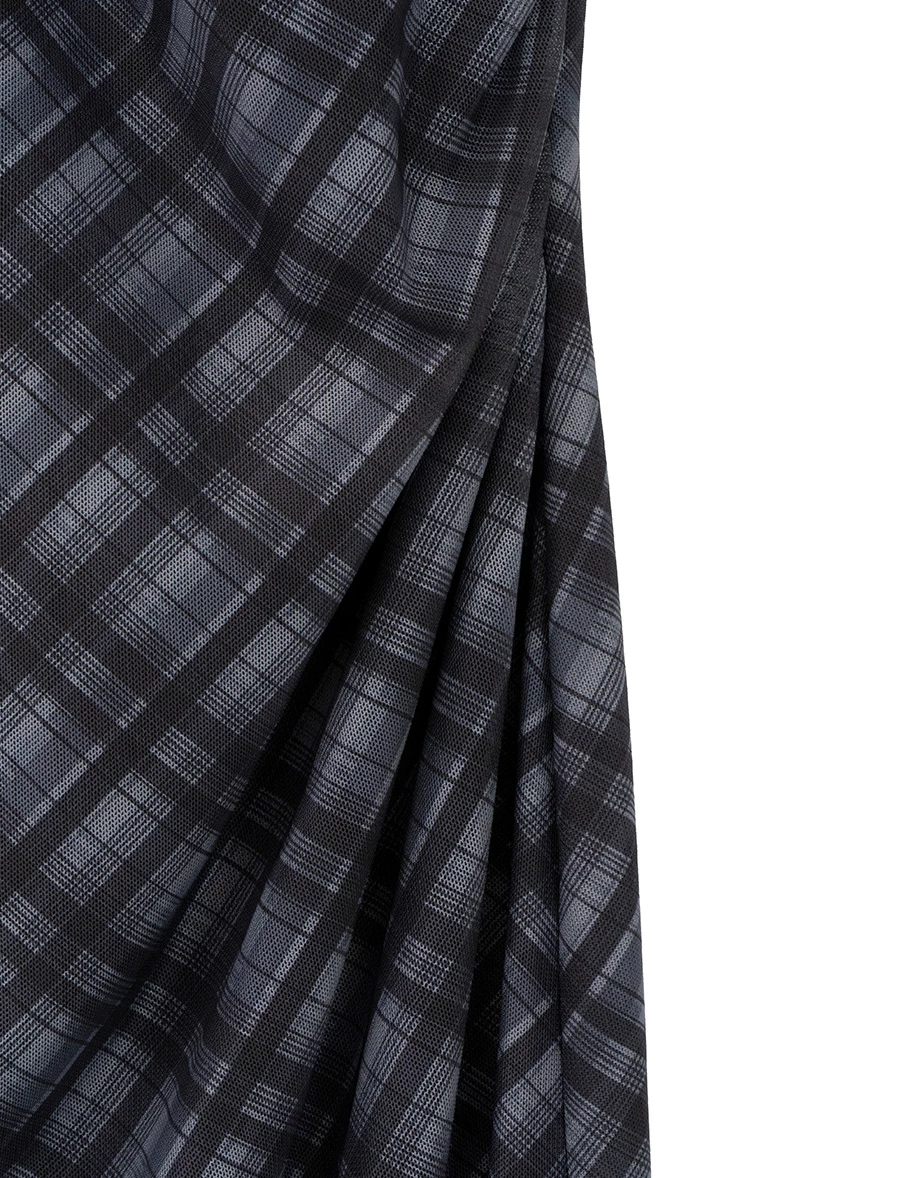 Spaghetti Straps Plaid Print Side Ruched Cami Maxi Dress Spaghetti Straps Plaid Print Side Ruched Cami Maxi Dress