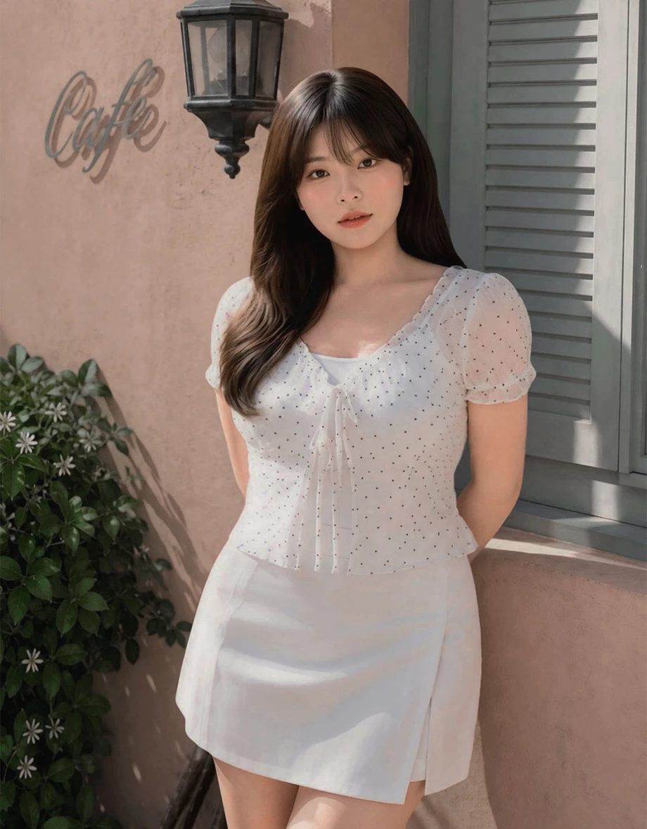 Sheer Mesh Polka Dot Puff Sleeve Chiffon Top and Spaghetti Strap Camisole Set Wear Sheer Mesh Polka Dot Puff Sleeve Chiffon Top and Spaghetti Strap Camisole Set Wear