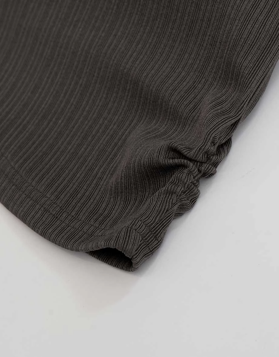 不對稱下擺壓紋平口BRA背心