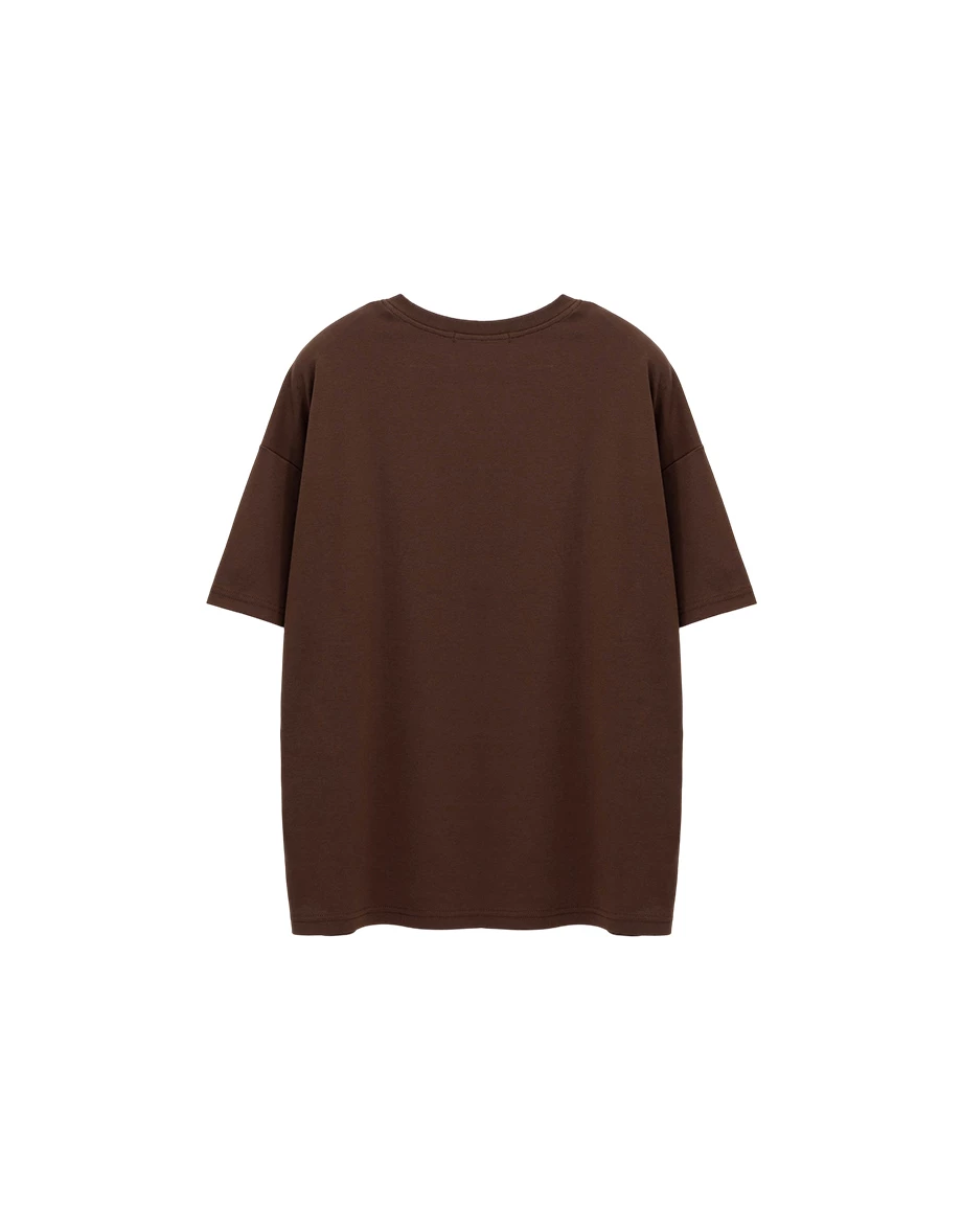 【樂一通】 印花刺繡字母短袖寬版TEE