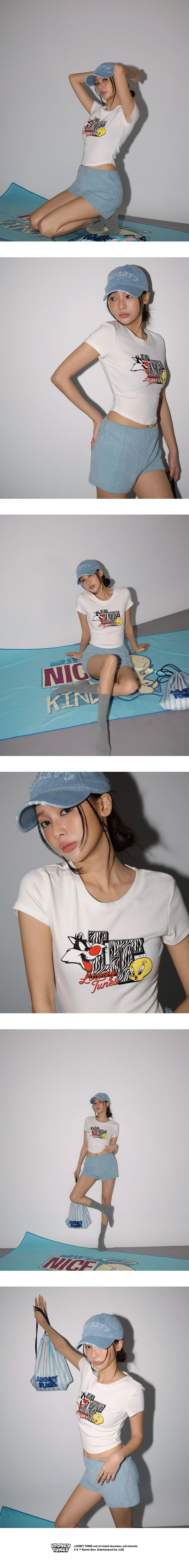 【樂一通】 動物斑紋元素印花圓領短袖短版合身TEE