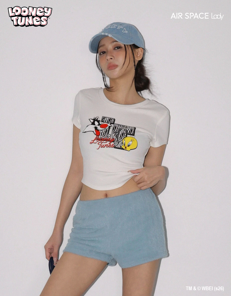 【樂一通】 動物斑紋元素印花圓領短袖短版合身TEE