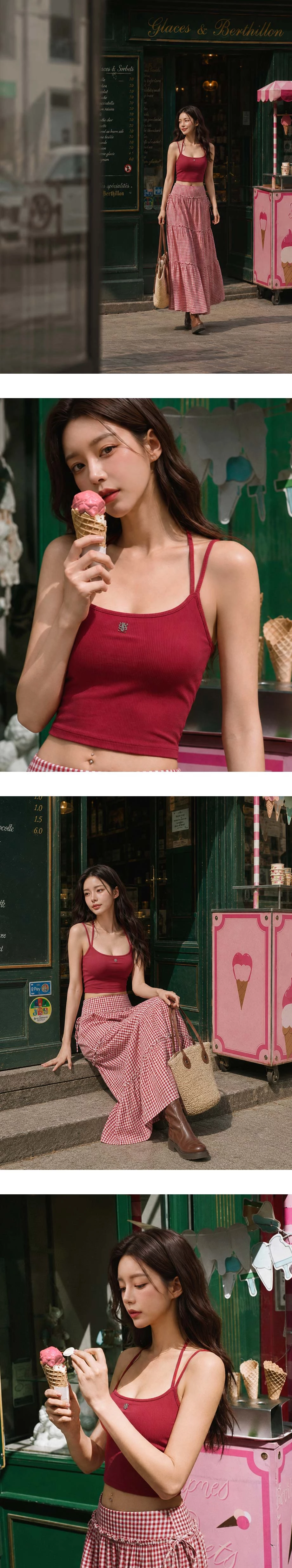 Multi Way Halter Strappy Ribbed Padded Cami Bra Top with AIR SPACE Metallic Logo Multi Way Halter Strappy Ribbed Padded Cami Bra Top with AIR SPACE Metallic Logo