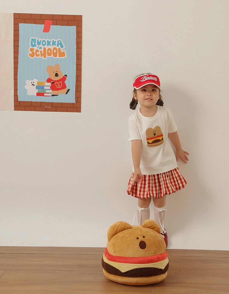 【DINOTAENG】Fluffy Embroidery T-Shirt (Kids)