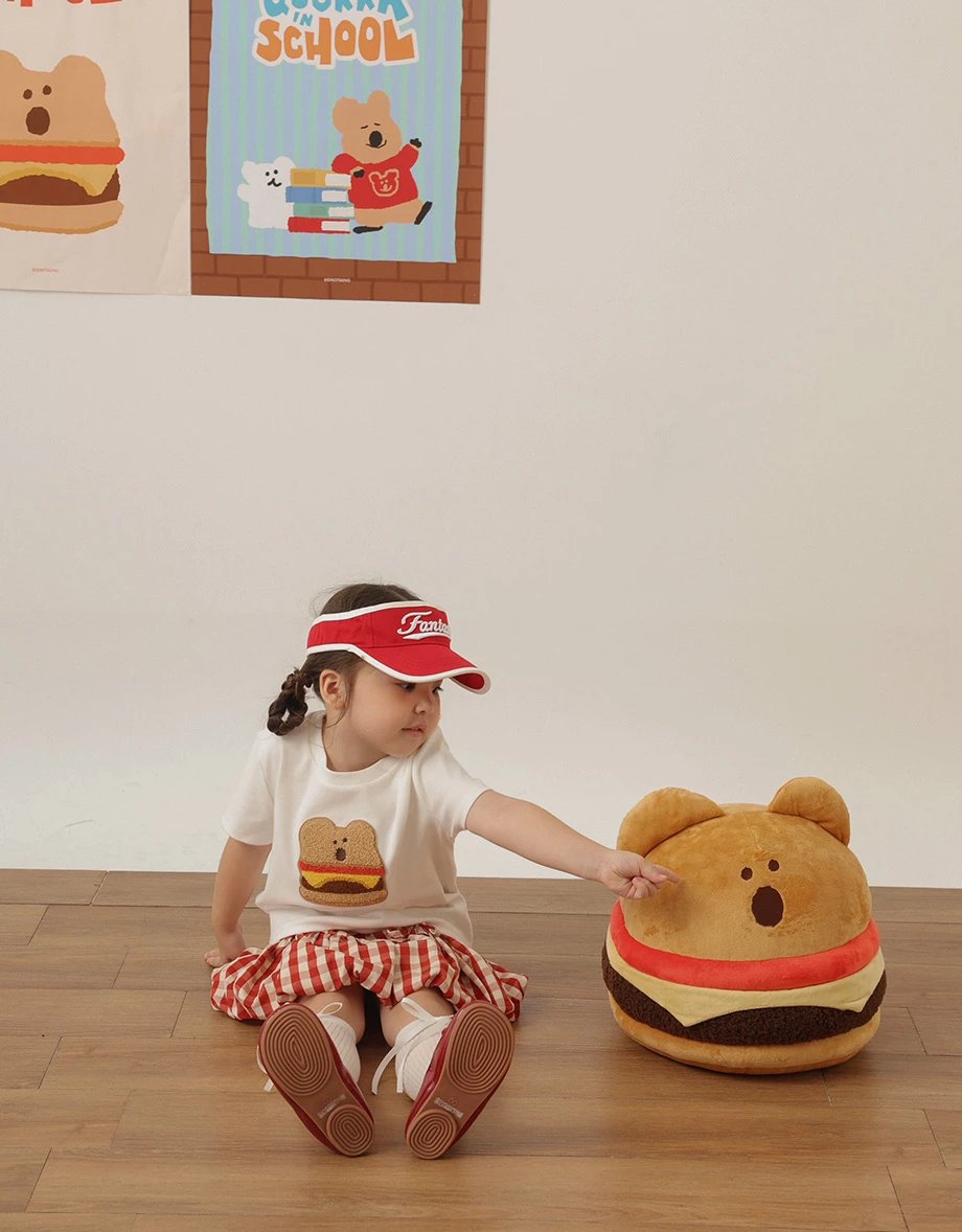 【DINOTAENG】Fluffy Embroidery T-Shirt (Kids)