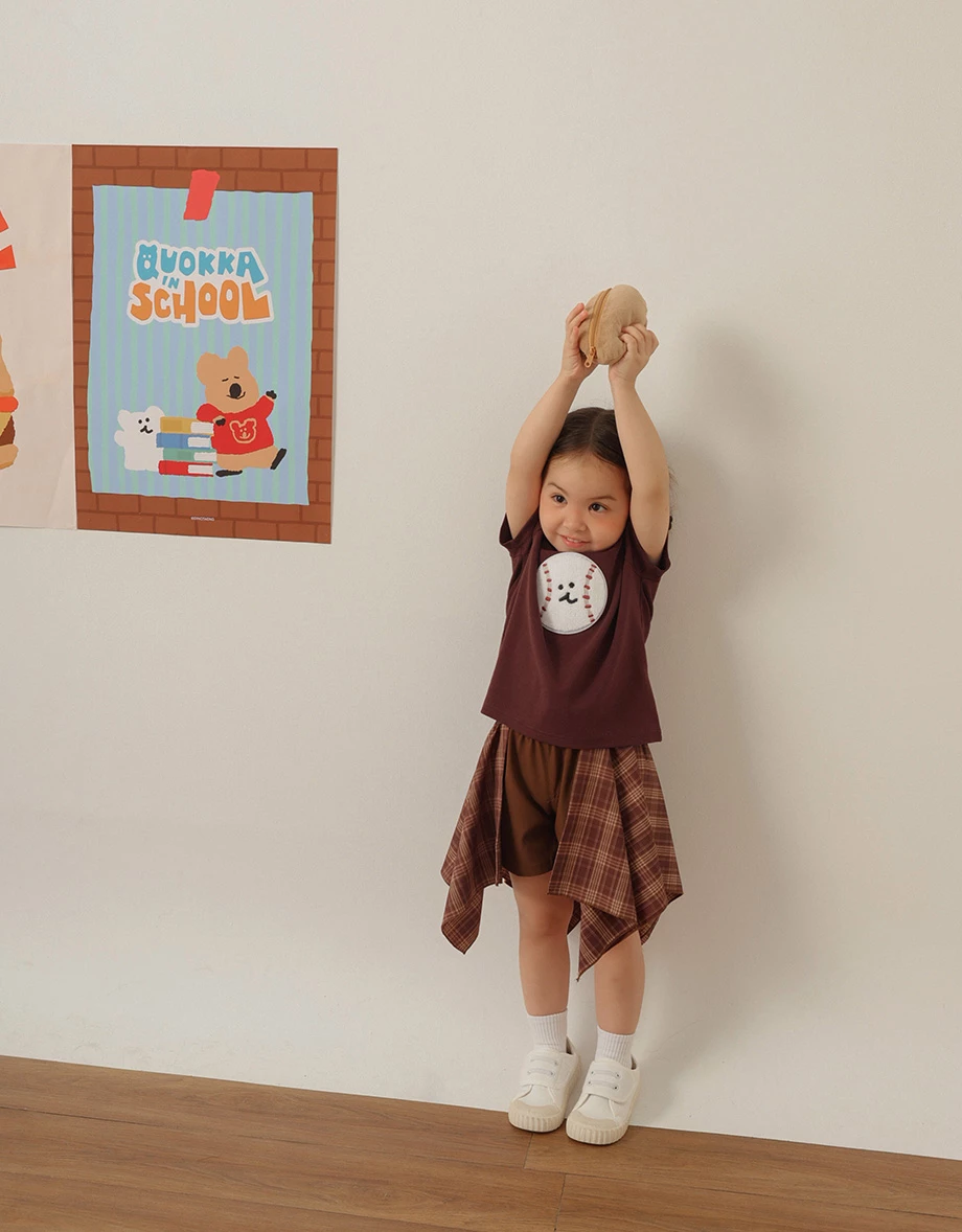 【DINOTAENG】Fluffy Embroidery T-Shirt (Kids)