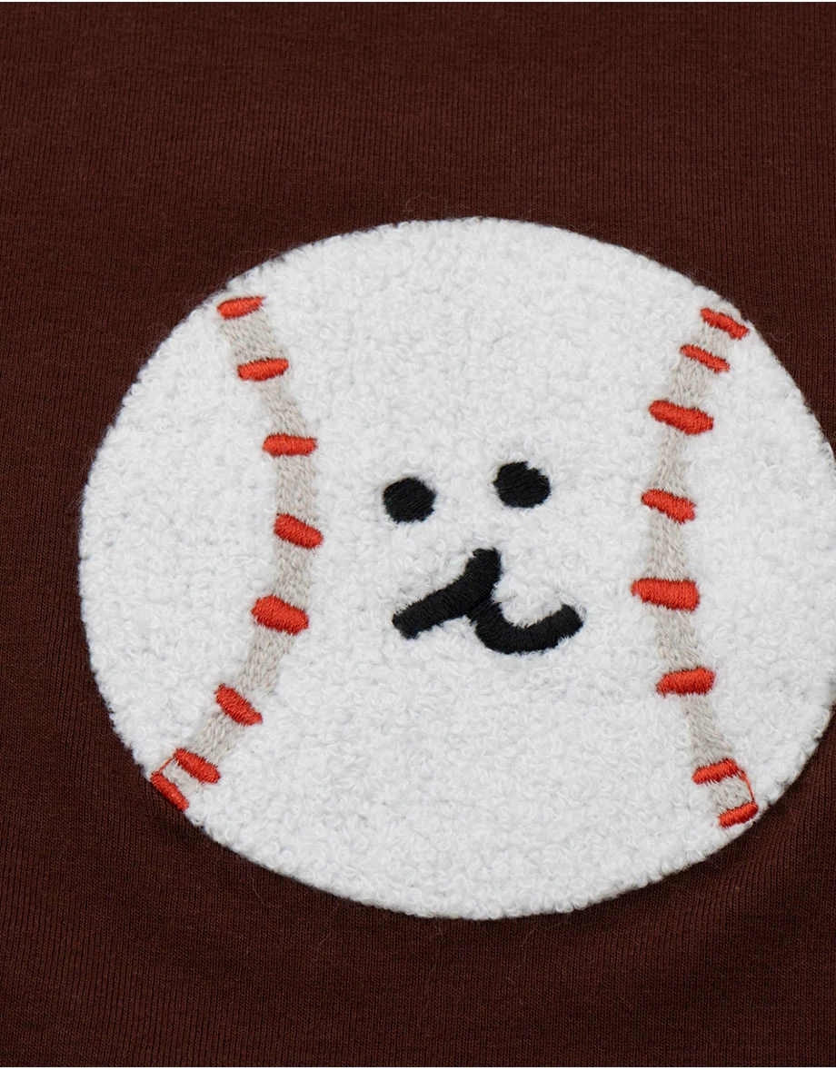 【DINOTAENG】Fluffy Embroidery T-Shirt (Kids)