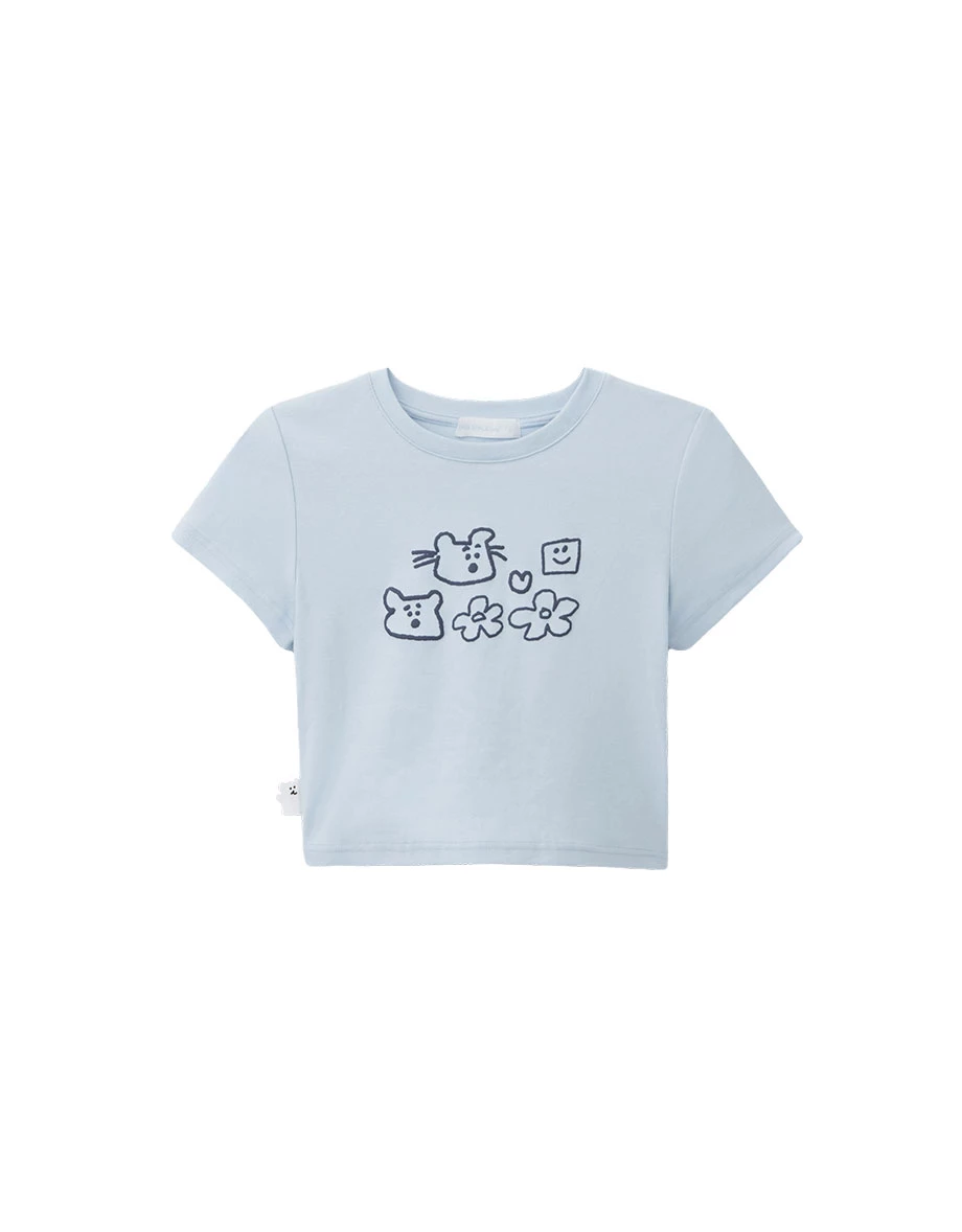 【DINOTAENG】Puff Print T-Shirt (Kids) 【DINOTAENG】Puff Print T-Shirt (Kids)
