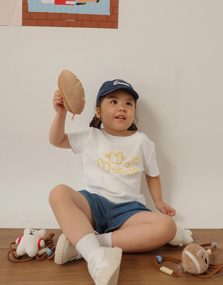 【DINOTAENG】Puff Print T-Shirt (Kids)